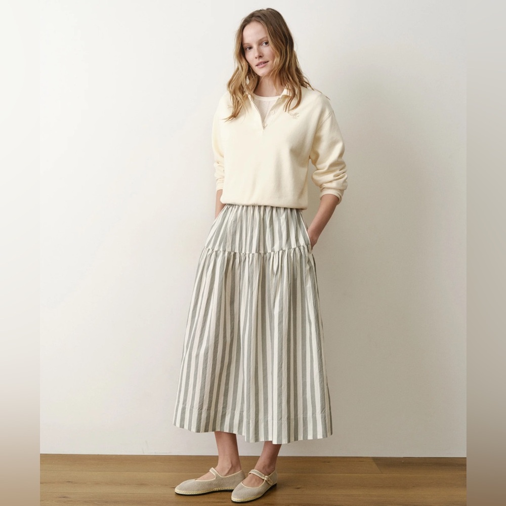 MARINE LAYER Gia Poplin Skirt XS